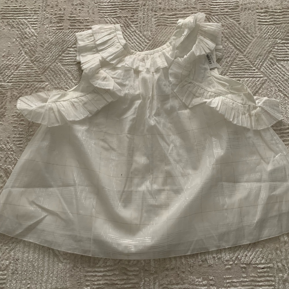 White Ruffled Kids Top - Picture 2 of 2